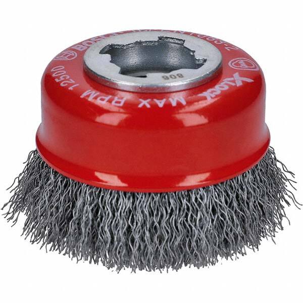 Bosch - 3" Diam 0.012" X-LOCK Carbon Steel Fill Cup Brush - Americas Industrial Supply