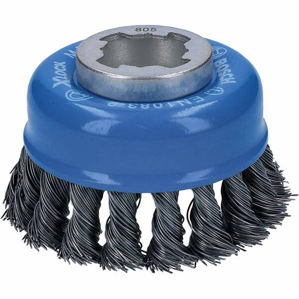 Bosch - 3" Diam 0.012" X-LOCK Carbon Steel Fill Cup Brush - Americas Industrial Supply