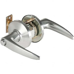 Privacy Lever Lockset for 1-3/4 to 2-1/8″ Thick Doors No Cylinder, 2-3/4″ Backset, Satin Chrome\xB6Antimicrobial Coated Finish