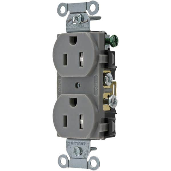 Bryant Electric - Straight Blade Receptacles Receptacle Type: Duplex Receptacle Grade: Commercial - Americas Industrial Supply