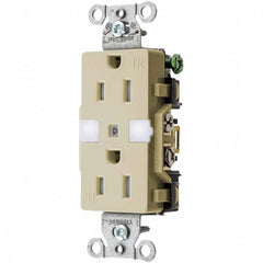 Straight Blade Receptacles; Receptacle Type: Duplex Receptacle; Grade: Commercial; NEMA Configuration: 5-15R; Amperage: 15 A; Voltage: 125 V; Wiring Method: Back & Side; Flange Style: No; Number Of Phases: 1; Number Of Wires: 3; Number Of Poles: 2; Mount