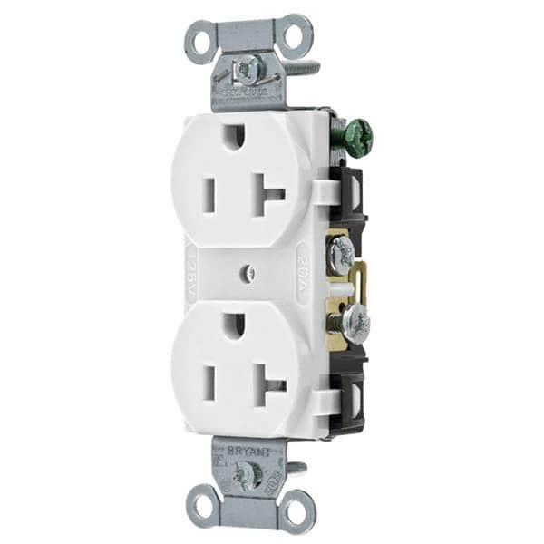 Bryant Electric - Straight Blade Receptacles Receptacle Type: Duplex Receptacle Grade: Commercial - Americas Industrial Supply