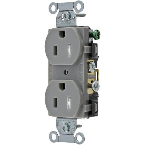 Bryant Electric - Straight Blade Receptacles Receptacle Type: Duplex Receptacle Grade: Commercial - Americas Industrial Supply