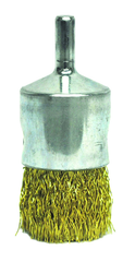 1" Crimped Wire End Brush - .0118 Brass - Non-Sparking Wire Wheel - Americas Industrial Supply