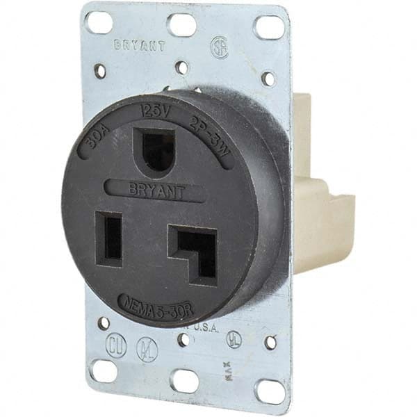 Bryant Electric - Straight Blade Receptacles Receptacle Type: Single Receptacle Grade: Industrial - Americas Industrial Supply