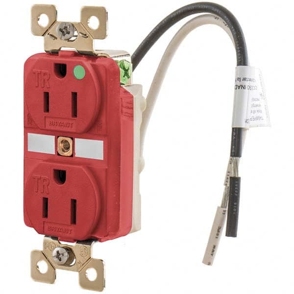 Bryant Electric - Straight Blade Receptacles Receptacle Type: Duplex Receptacle Grade: Hospital - Americas Industrial Supply