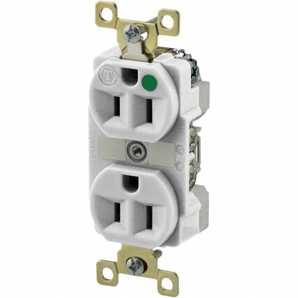 Bryant Electric - Straight Blade Receptacles Receptacle Type: Duplex Receptacle Grade: Hospital - Americas Industrial Supply