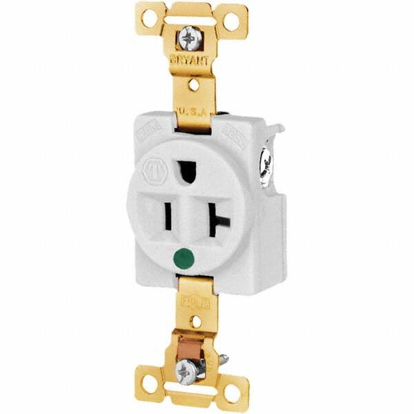 Bryant Electric - Straight Blade Receptacles Receptacle Type: Single Receptacle Grade: Hospital - Americas Industrial Supply