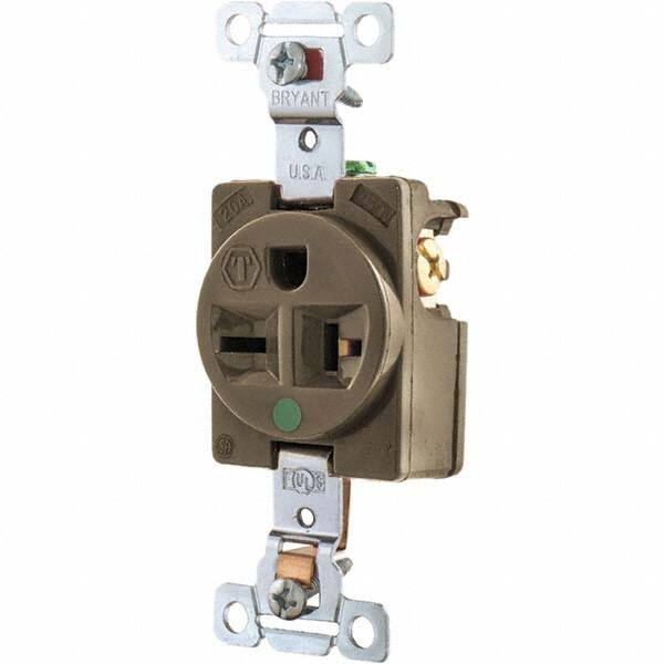 Bryant Electric - Straight Blade Receptacles Receptacle Type: Single Receptacle Grade: Hospital - Americas Industrial Supply