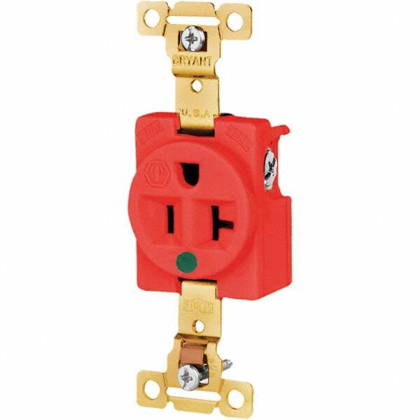 Bryant Electric - Straight Blade Receptacles Receptacle Type: Single Receptacle Grade: Hospital - Americas Industrial Supply