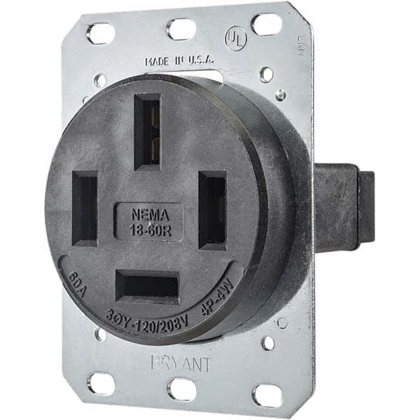 Bryant Electric - Straight Blade Receptacles Receptacle Type: Single Receptacle Grade: Industrial - Americas Industrial Supply