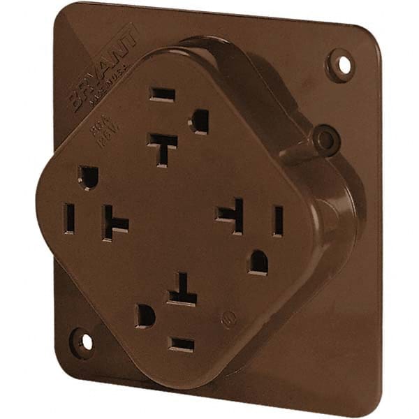 Bryant Electric - Straight Blade Receptacles Receptacle Type: Fourplex Receptacle Grade: Hospital - Americas Industrial Supply