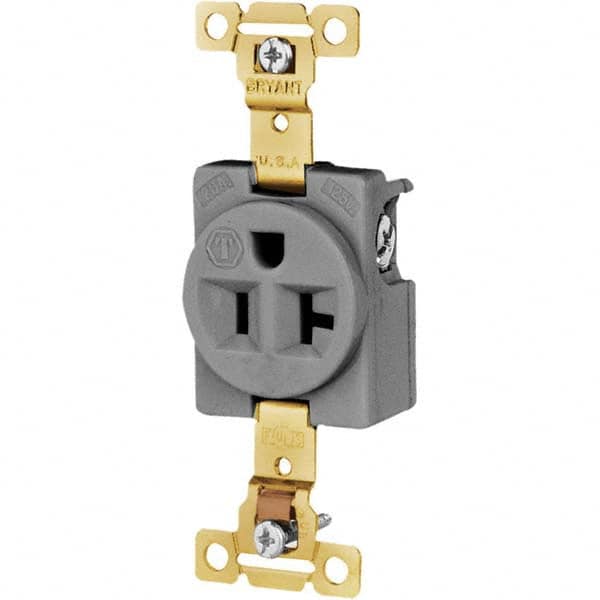 Bryant Electric - Straight Blade Receptacles Receptacle Type: Single Receptacle Grade: Industrial - Americas Industrial Supply