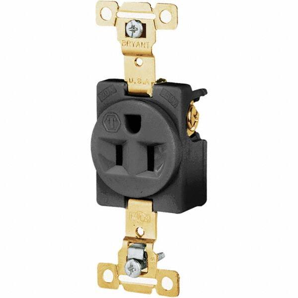 Bryant Electric - Straight Blade Receptacles Receptacle Type: Single Receptacle Grade: Industrial - Americas Industrial Supply