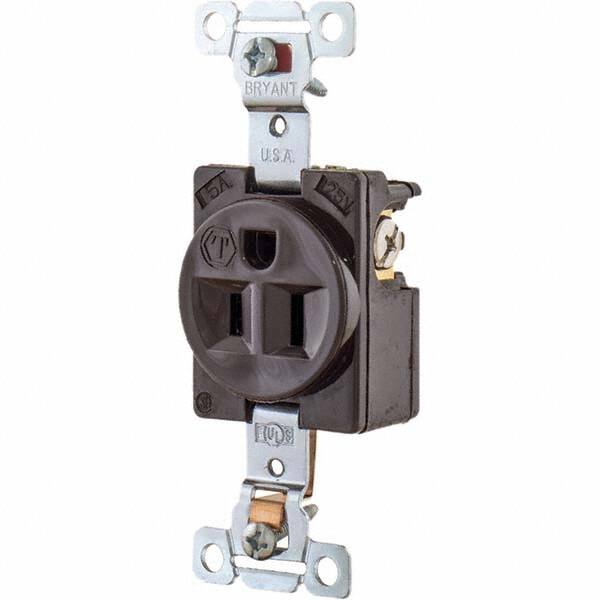 Bryant Electric - Straight Blade Receptacles Receptacle Type: Single Receptacle Grade: Industrial - Americas Industrial Supply