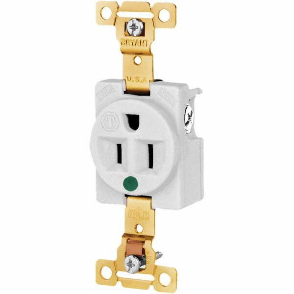 Bryant Electric - Straight Blade Receptacles Receptacle Type: Single Receptacle Grade: Hospital - Americas Industrial Supply