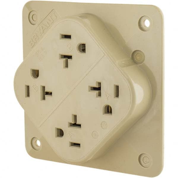 Bryant Electric - Straight Blade Receptacles Receptacle Type: Fourplex Receptacle Grade: Industrial - Americas Industrial Supply