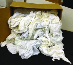 White T-Shirt Wiper - 50 lb Box - Americas Industrial Supply