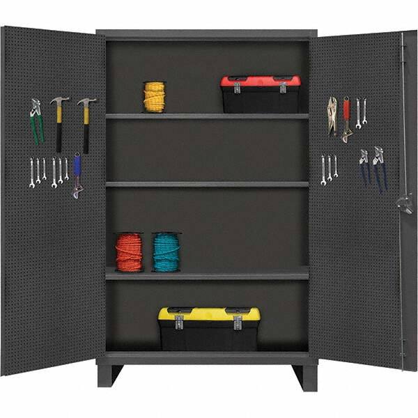 Durham - 3 Shelf Pegboard Storage Cabinet - Americas Industrial Supply