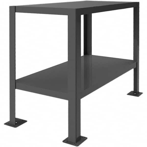 Durham - Stationary Work Benches, Tables Type: Machine Work Table Top Material: 16 Gauge Steel - Americas Industrial Supply
