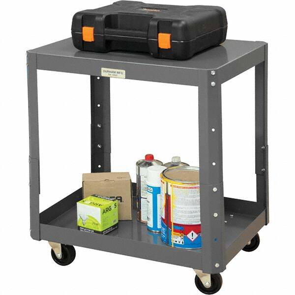 Durham - Stationary Work Benches, Tables Type: Machine Work Table Top Material: 16 Gauge Steel - Americas Industrial Supply