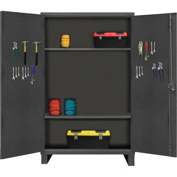 Durham - 2 Shelf Pegboard Storage Cabinet - Americas Industrial Supply