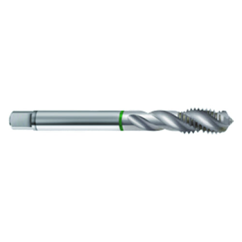 ‎M2 × 0.4 3FL 6H Cobalt Spiral Flute Semi-Bott Green Ring Tap-Bright-40 Degree Helix - Americas Industrial Supply