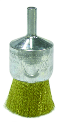 1" Crimped Wire End Brush - .005 Brass - Non-Sparking Wire Wheel - Americas Industrial Supply