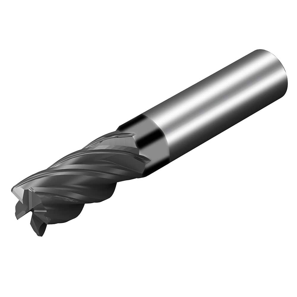Sandvik Coromant - 3/4" Diam 5 Flute Solid Carbide 1/8" Corner Radius End Mill - Exact Industrial Supply