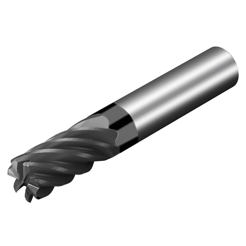 Sandvik Coromant - 1" Diam 7 Flute Solid Carbide 1/4" Corner Radius End Mill - Exact Industrial Supply