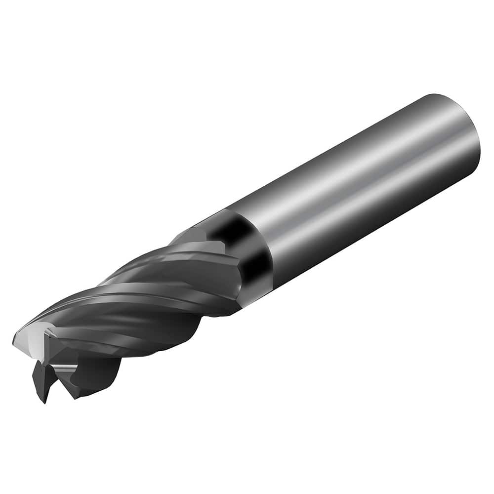 Sandvik Coromant - 3/4" Diam 1-5/8" LOC 3/4" Shank Diam 4" OAL 4-Flute Solid Carbide Square End Mill - Exact Industrial Supply