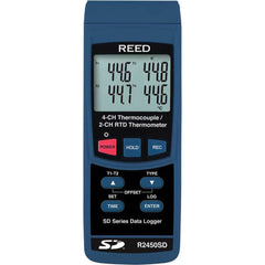 REED Instruments - Digital Thermometers & Probes; Type: Temperature Recorder ; Maximum Temperature (C): 1300.00 ; Maximum Temperature (F): 2372.000 ; Minimum Temperature (C): -100.00 ; Minimum Temperature (F): -148.000 ; Display Type: Backlit LCD - Exact Industrial Supply