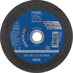 PFERD - Cutoff Wheels; Tool Compatibility: Angle Grinder ; Wheel Diameter (Inch): 7 ; Wheel Thickness (Inch): 3/32 ; Abrasive Material: Aluminum Oxide ; Maximum RPM: 8500.000 ; Grit: 46 - Exact Industrial Supply