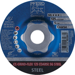 PFERD - Depressed-Center Wheels; Grade: Coarse ; Hole Size (Inch): 7/8 ; Connector Type: Arbor ; Wheel Type Number: Type 1 ; Abrasive Material: Steel ; Maximum RPM: 12200.000 - Exact Industrial Supply