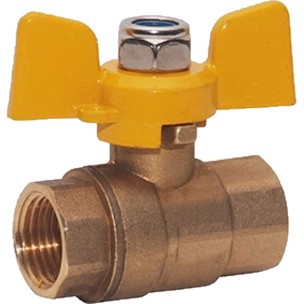 Standard Manual Ball Valve: 3/4″ Pipe, Full Port, Brass 2-Way Flow & In-Line, Female NPT, 600 psi WOG