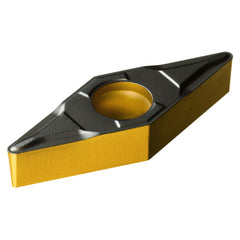 VBMT221-PF 4415 Carbide Turning Insert Al2O3/TiN/TiCN Finish, Neutral, 1/4″ Inscribed Circle, 0.0156″ Corner Radius, 1/8″ Thick, 35° Triangle