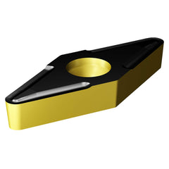 VBMT21.52-UF 4425 Carbide Turning Insert Al2O3/TiN/TiCN Finish, Neutral, 1/4″ Inscribed Circle, 0.0313″ Corner Radius, 3/32″ Thick, 35° Triangle