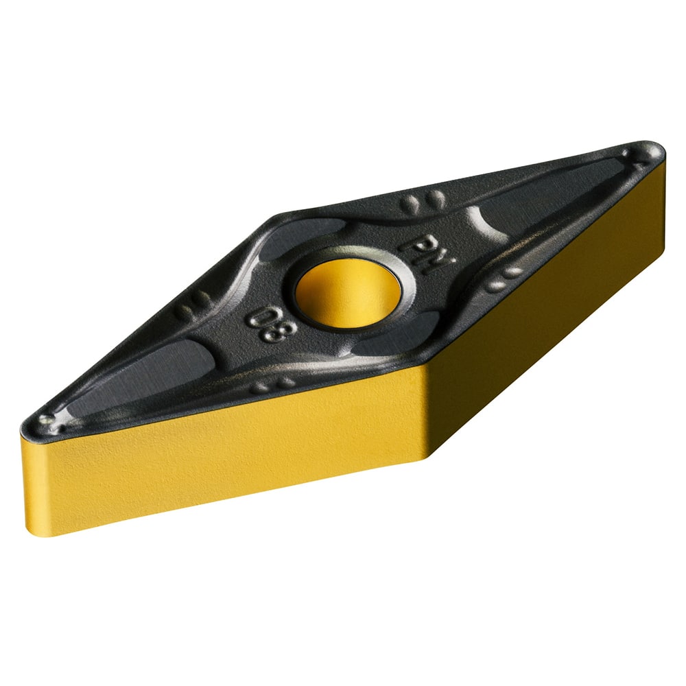 VNMG332-PM 4415 Carbide Turning Insert Al2O3/TiN/TiCN Finish, Neutral, 3/8″ Inscribed Circle, 0.0313″ Corner Radius, 3/16″ Thick, 35° Triangle