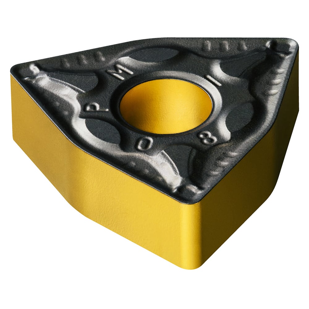 WNMG332-PM 4415 Carbide Turning Insert Al2O3/TiN/TiCN Finish, Neutral, 3/8″ Inscribed Circle, 0.0313″ Corner Radius, 3/16″ Thick, 80° Trigon