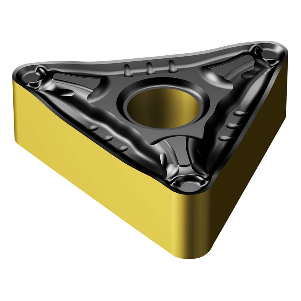 TNMG431-PM 4415 Carbide Turning Insert Al2O3/TiN/TiCN Finish, Neutral, 1/2″ Inscribed Circle, 0.0156″ Corner Radius, 3/16″ Thick, 60° Trigon