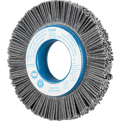 PFERD - Wheel Brushes; Outside Diameter (Inch): 6 ; Wire Type: Rectangular ; Fill Material: Nylon; Silicon Carbide ; Trim Length (Inch): 1-1/4 ; Filament Wire Diameter Range: 0.0300 & Above ; Maximum RPM: 3600.000 - Exact Industrial Supply