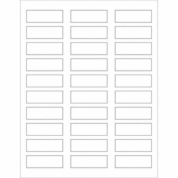 Tape Logic - Pack of (30), 100 Sheet 2-1/4" x 3/4" White Permanent Acrylic Laser Labels - Americas Industrial Supply