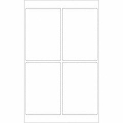 Tape Logic - Pack of (4), 100 Sheet Pieces of 4" x 6", White Permanent Acrylic Laser Labels - Americas Industrial Supply