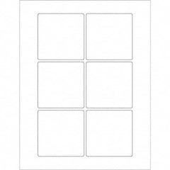 Tape Logic - Pack of (6), 100 Sheet 3" x 3" White Polyester Weatherproof Labels - Americas Industrial Supply