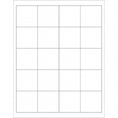 Tape Logic - Pack of (12), 100 Sheet 2" x 2" White Removable Acrylic Laser Labels - Americas Industrial Supply