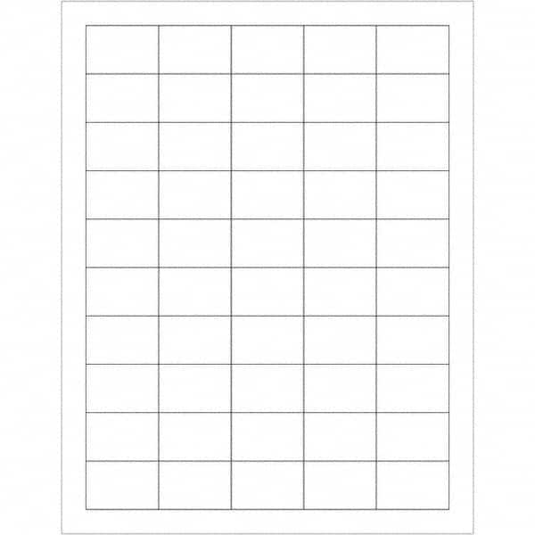 Tape Logic - Pack of (50), 100 Sheet 1-1/2" x 1" Glossy White Permanent Acrylic Laser Labels - Americas Industrial Supply