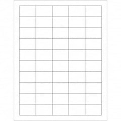 Tape Logic - Pack of (50), 100 Sheet 1-1/2" x 1" Glossy White Permanent Acrylic Laser Labels - Americas Industrial Supply