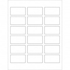 Tape Logic - Pack of (18), 100 Sheet 2-3/8" x 1-1/4" White Permanent Acrylic Laser Labels - Americas Industrial Supply