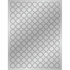Tape Logic - Pack of (108), 100 Sheet 3/4" x 3/4" Silver Permanent Acrylic Laser Labels - Americas Industrial Supply