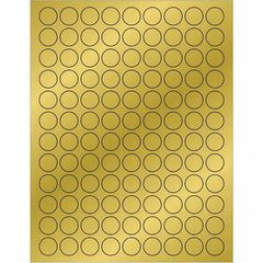 Tape Logic - Pack of (108), 100 Sheet 3/4" x 3/4" Gold Permanent Acrylic Laser Labels - Americas Industrial Supply